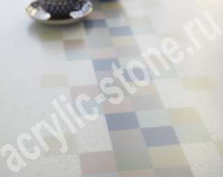 Фото Столешница для кухни из акрилового камня LG HI-MACS с литой мойкой 