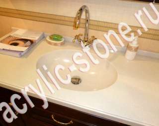 Фото Столешница в ванную комнату из искусственного камня LG HI-MACS 