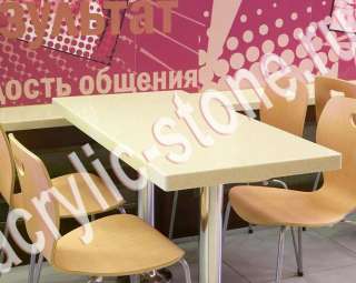 Фото Прямоугольные столы из искусственного камня для кафе