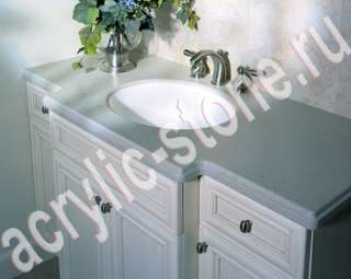 Фото Столешница c мойкой для ванной из искусственного камня Samsung Staron