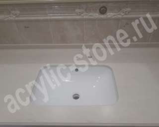 Столешница для ванной из акрилового (искусственного) камня Тristone: фото