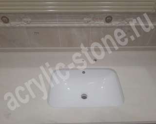 Фото Столешница для ванной из акрилового (искусственного) камня Тristone