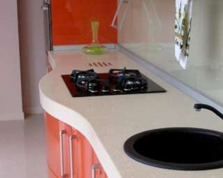 Фото Кухонная столешница с круглой мойкой