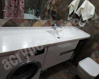Фото Столешница для ванной из искусственного камня с раковиной SHIP 570*330 