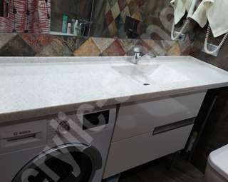 Фото Столешница для ванной из искусственного камня с раковиной SHIP 570*330 
